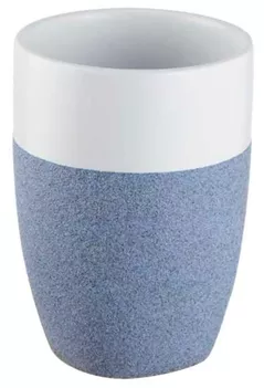 Pahar pentru periuțe de dinți Bisk 06307 STONE albastru. (ceramica)