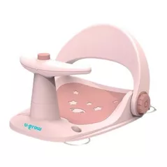 Аксессуар для купания U-Grow UGSB-0097-PK Scaun baie pt bebeluși cu ghidon și spătar reglabil, roz