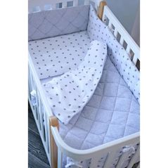 Lenjerie de pat pentru copii Veres 218.14 Velour Stars Grey (5ед.)