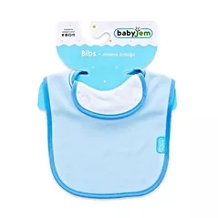 Слюнявчики BabyJem 214 Baveta captusita din bumbac Albastra