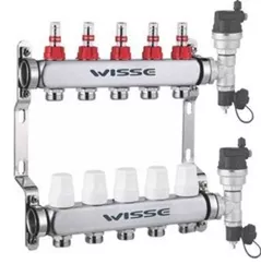 Set distribuitor Wisse Set Distribuitor inox 1'' 5C cu debitmetre (58237)