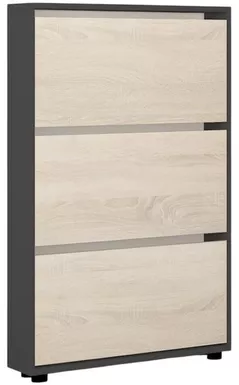 Raft pentru încălțăminte Mobildor-Lux Leo Slim 60x16x125H cm Anthracite/Sonoma