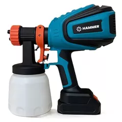 Aerograf Hammer 40910 cu acumulator Li-Ion, 21V, 1x2Ah, 600 ml/min, 800 ml