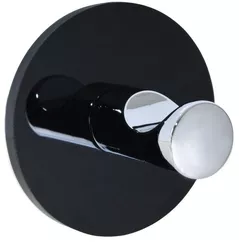 Cârlig baie Bisk 08031 rotund 5x5 cm, negru/crom