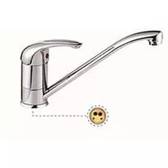 Смеситель кухонный Silvera Baterie pentru bucatarie cu pipa Clasic, lunga, crom, Silvera, Avante