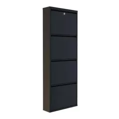 Полка для обуви Trendy Locking 4 Piece Metal-Black, 50x136x15cm