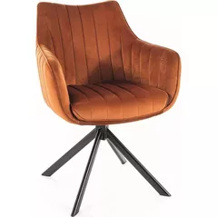 Стул Signal Azalia velvet czarny stel/cynamon bl. 4215