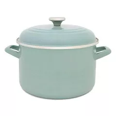 Cratiță Metalac 57051 Cratita emailata Waves Green 16cm, 2.0L, capac din metal