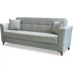 Диван Trendy Edena, extensibila cu lada de depozitare, 215x80x80cm, Gri