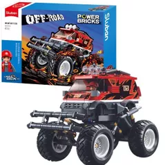 Конструктор Sluban B1159 Monster Truck roșu, cu inerție, 261 elem.