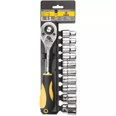 Набор ручных инструментов Topex 38D652 Chei tubulare 1/2 clichet 190mm (11buc)