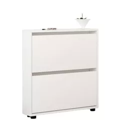 Raft pentru încălțăminte Mobildor-Lux Leo Slim 100x16x86H cm White
