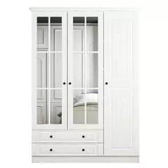Шкаф Trendy Kale 3 Mebran Kapak 210-Alb, 135x210x52cm