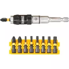 Set de tubulare, bite, duze DeWalt DT70578T Set capete de insurubat Inpact Torsion cu prelungitor magnetic 10pc