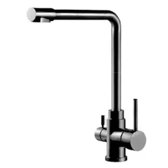 Смеситель кухонный Fabiano 21 FB нерж К бок фильтр черн