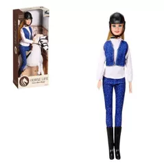 Кукла Essa 127A Păpușă în costum albastru pentru călărie