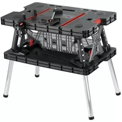Scule electrice staționare Keter 57971 Banca de lucru pliabila Folding Work 85x55x75cm, max.453kg, neagra