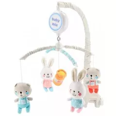 Карусель для кроватки Baby Mix M/00/521MCE-LI183 Карусель плюш Bears&Bunny