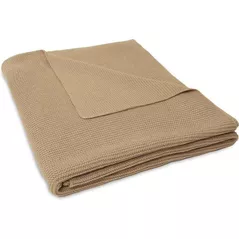Set de perne si plapume Jollein 516-522-66072 Paturica Basic Knit Biscuit, 100x150 cm