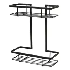 Полка для ванной Hydro S HOLA, Inox/Neagra, dubla p/u baie