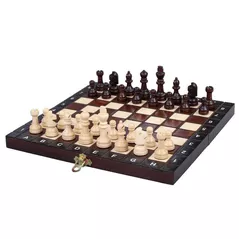 Joc educativ de masă miscellaneous 8591 Sah din lemn 27.5 cm CH154 School king 6 cm