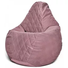 Fotoliu BeanBag BeanBag BM6135, Кресло Груша из велюра Maserrati "Romb", XL, пудровый