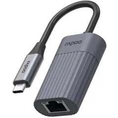 Переходник для IT Rapoo 226495 UCA-1016 USB-C Adapter, USB-C to Gigabit LAN, grey