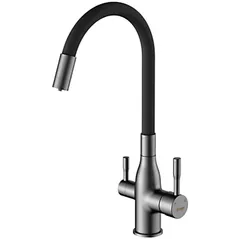 Bateria bucătărie Frap F 4396-15 (chiuveta flexibil) Alama, GRAFIT