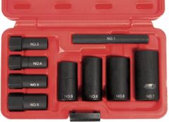 Set de tubulare, bite, duze JTC JTC-4297 набор головок для снятия секреток, 9 предм.