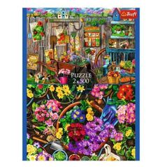 Пазл Trefl 37529 Puzzle 2x500. Lucru în grădină
