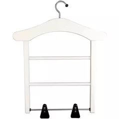 Cuier pentru haine Arredamenti Italia Milady Bianco, вешалка-плечики с клипсами, белый лак