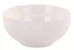 Салатница Promstore 52325 Siaki "Ribbed", 16cm, New Bone portelan, alb