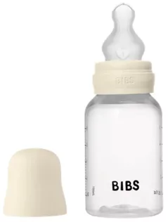 Поильник BIBS 51161216 Set complet 2 biberoane anticolici Ivory cu tetina din silicon flux lent, 150ml