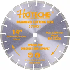 Диск отрезной Hoteche 570451 Диск алмазный 350*25,4*3,2мм