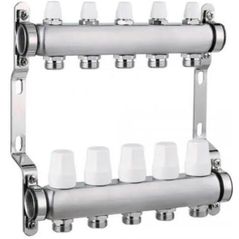 Комплект распределителей Hydro S Colector complet din Inox, 5 căi 1"x3/4" (0711662)