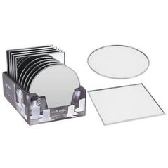 Lumânare Holland 50998 под свечу Зеркало 2 формы 15x15/D15сm, серебрянный