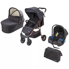 Сărucior pentru copii BabyGo BGO-6321 3 in 1 Style Black Rose