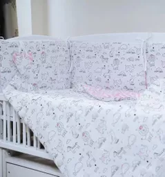 Детское постельное белье PernaMea Set lenjerie 8 piese HappyBaby Roz (PM.101007/2)