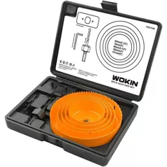 Набор головок, бит, насадок Wokin Set de 8 carote inelare pt. lemn, dim 64 mm - 127 mm, H25 mm (756708)