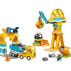 Set de construcție Lego 10476 Construction Site and Vehicles 3in1