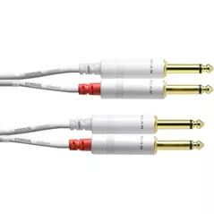 Cablu pentru AV CORDIAL CFU 6 PP-Snow WH cablu audio (2x6.3mm jack male 2x6.3mm jack male) 12341