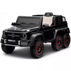 Mașină electrică pentru copii Kids car 8380036-6R_Black Mercedes-Benz G63 AMG 6×6, 12V10AH, scaune din piele