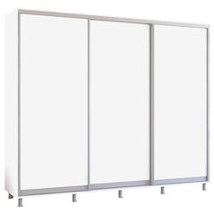 Шкаф Mobildor-Lux Aron uși glisante din PAL (260x60x200H cm) Alb Brilliant