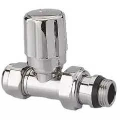 Запорная арматура Radiva 130149 Прямой радиаторный вентиль Tour PEX D. 1/2" Fex16, хром