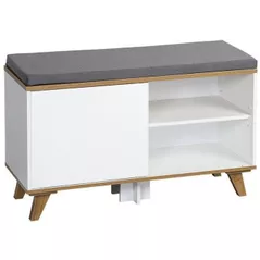Raft pentru încălțăminte Kesper 15942 Dulap pantofi alb PAL 77x30x48cm