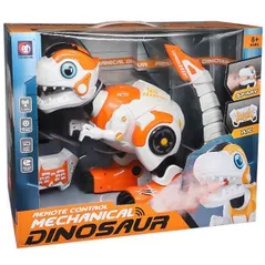 Радиоуправляемая игрушка New World A104 Интерактивный динозавр Steam , оранжевый, 835046