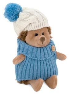 Jucărie de pluș Orange Toys OS605/15B Prickle the Hedgehog in white/blue hat 15