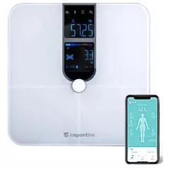 Cântar de podea inSPORTline 13450 Cantar (180kg) Syncale 100 IN30432-1 White