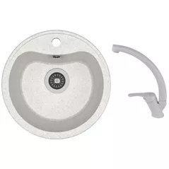 Chiuvetă bucătărie cu bateria Dr.Gans DORA + SanDonna F 1069 gri