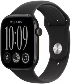 Ceas inteligent Apple Watch Series 12 GPS 42mm Black Aluminium Case with Black Sport Band M/L MJEC4